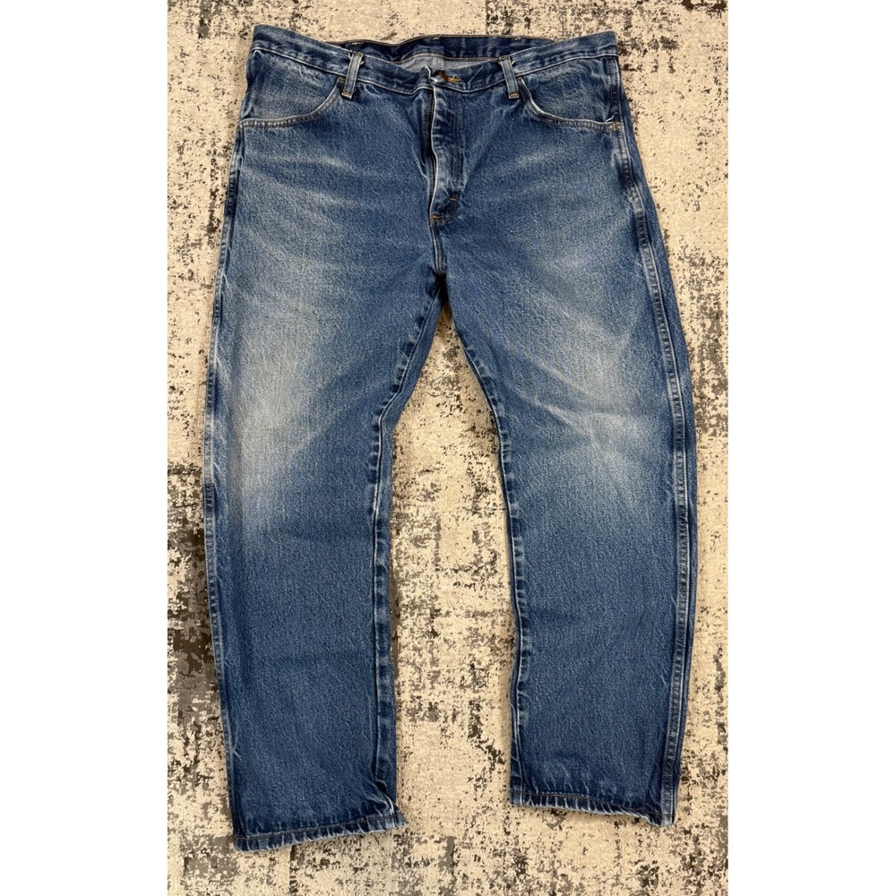Rustler Mens 38x29 Blue Straight Leg Jeans 100% Cotton Medium Wash Denim